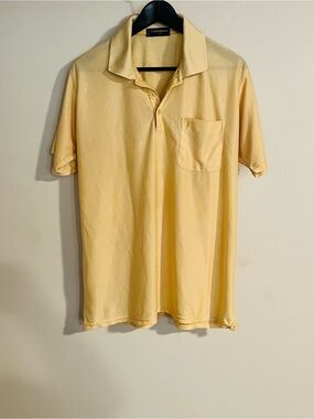 Yves Saint Laurent YSL Men’s Classic Gold Metallic Tone Polo Shirt Size 52